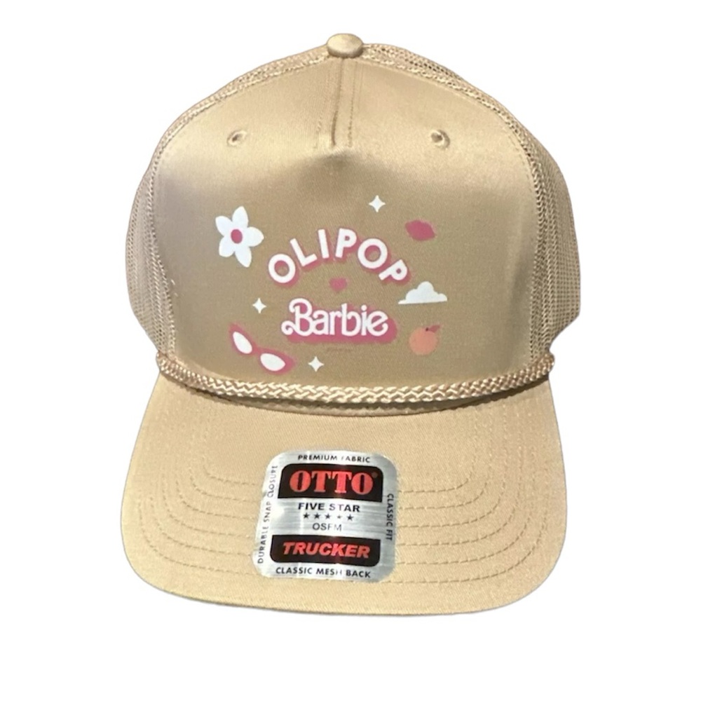 ✨OLIPOP x BARBIE✨ Limited Edition Beige Trucker Hat